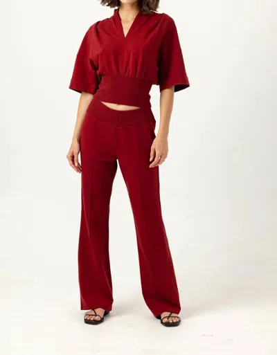 Sundays Brynn Pullover Sweater In Syrah In Burgundy