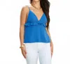 Sundays Carson Open Back Camisole In Olympian Blue In Blue