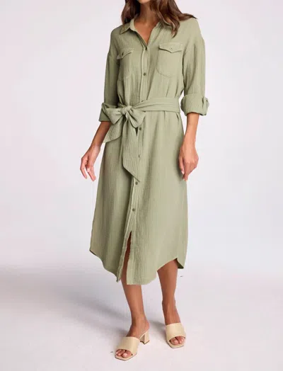 Sundays Clarisse Dress In Vintage Moss Green