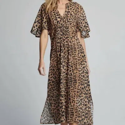 Sundays Clark Caftan Dress In Cheetah In Brown