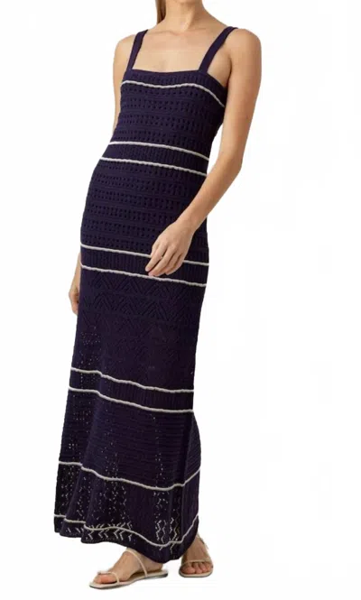 Sundays Cleore Maxi Dress In Navy White In Multi