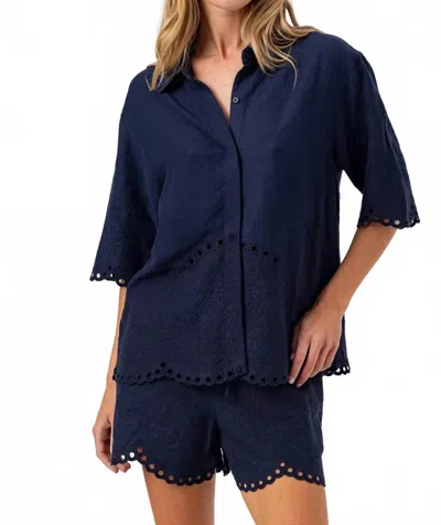 Sundays Cobra Shirt In Navy In Blue