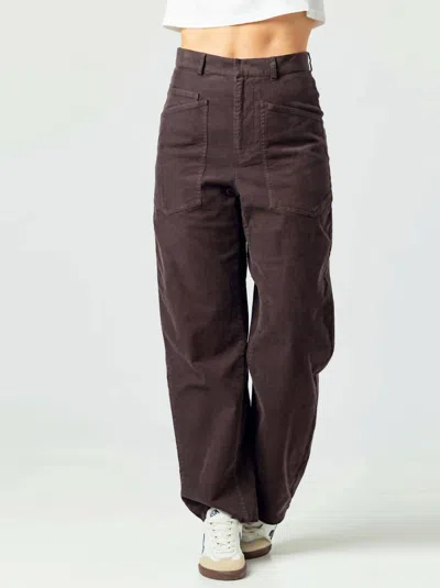 Sundays Colette High-waisted Pants In Chocolate In Brown