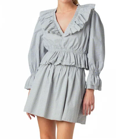 Sundays Constance Top In Blue Onyx Plaid In Green