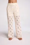 Sundays Garcia Straight Leg Pants In Cream Crochet In Neutral