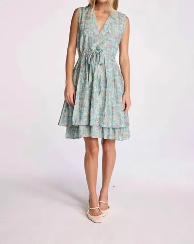 Sundays Daphne Mini Dress In Vintage Floral In Blue