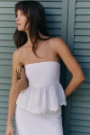 Sundays Davis Peplum Top In White