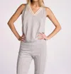 Sundays East Tennis Pullover Top In Fog Heather Grey