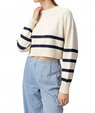 Sundays Enid Crew Sweater In Navy Cream In Blue
