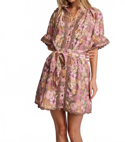 Sundays Evelyn Mini Dress In Dusk Floral In Multi