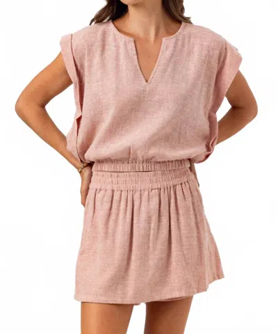 Sundays Evle Popover Blouse In Soft Blush In Multi