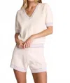 Sundays Ezra V-neck Top In Cream Petal In Neutral
