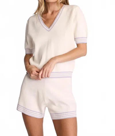 Sundays Ezra V-neck Top In Cream Petal In Neutral