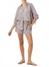 Sundays Oversized Button-up Stripe Fisher Shirt In Stone In Multi