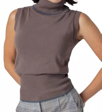 Sundays Fleurine Sleeves Top In Mocha In Multi