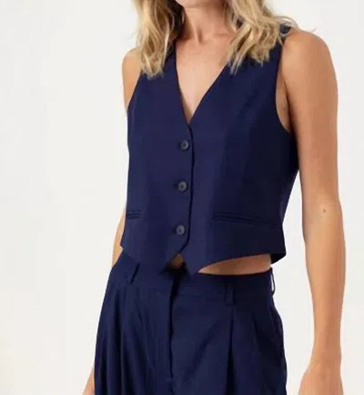 Sundays Flo Vest In Navy In Blue