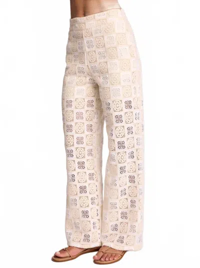 Sundays Garcia Pants In Cream Crochet