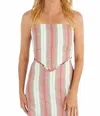 Sundays Gina Classic Bandana Top In Sunshine Stripe In Multi
