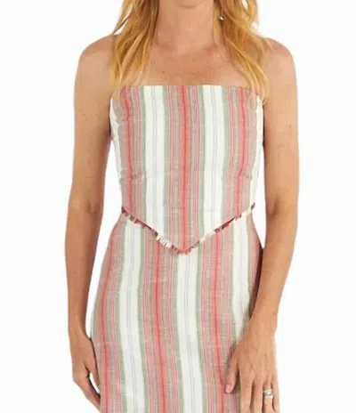 Sundays Gina Top In Sunshade Stripe In Pink