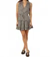 Sundays Gingham Blisse Dress In Black Gingham In Brown