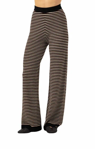 Sundays Hallie Pants In Umber Sweater Stripe In Multi