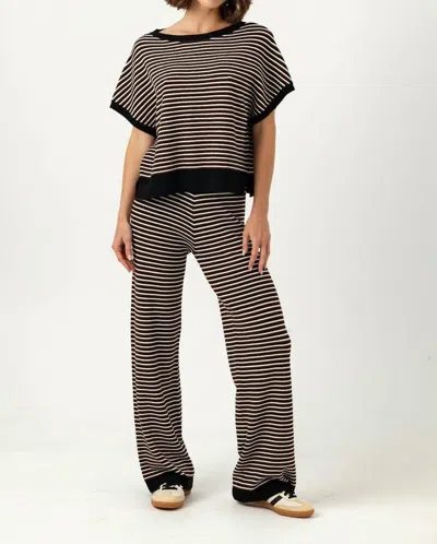 Sundays Hallie Stripe Pants In Grey In Multi