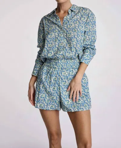 Sundays Imogen Romper In Embroidered Floral In Blue