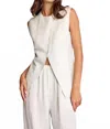 Sundays Isolde Vest In Sky Gray In White