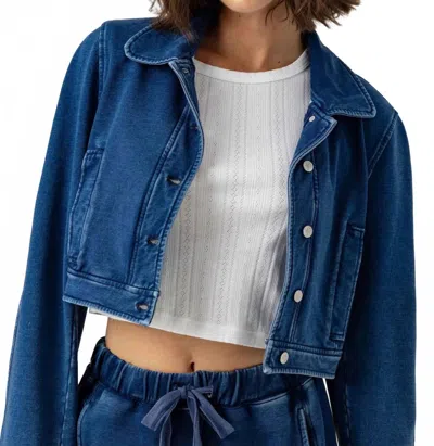 Sundays Jane Jacket In Medium Wash Denim In Blue