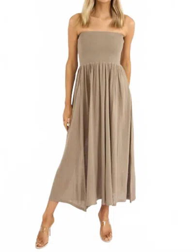 Sundays Jeanne Dress In Stone In Neutral