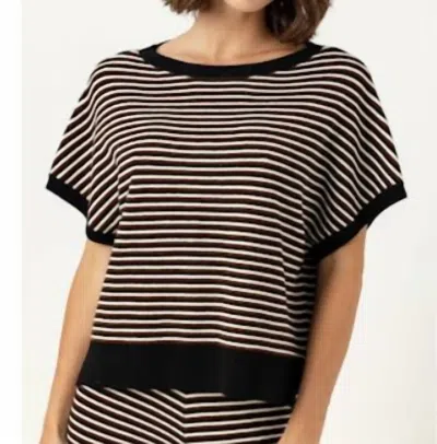 Sundays Jensen Short Sleeve Sweater In Umber In Multi