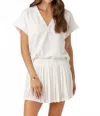 Sundays Jolie V-neck Pullover Top In Coconut Milk In White