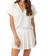 Sundays Jolie V-neck Pullover Top In Coconut Milk In White