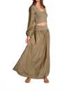 Sundays Jones Skirt In Moss In Neutral