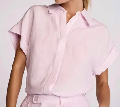 Sundays Kai Button Up Shirt In Lavender Fog In Pink