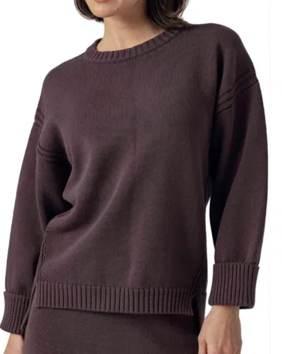 Sundays Kalila Crewneck Sweater In Brown In Blue