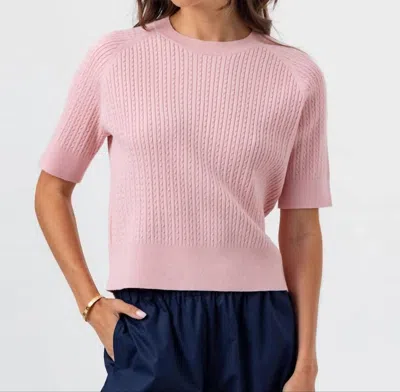 Sundays Kendra Short Sleeve Sweater In Petal In Pink