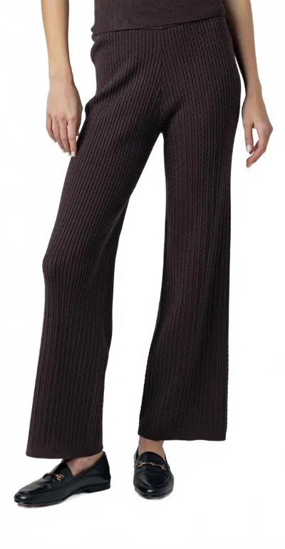 Sundays Koa Wide Leg Pants In Chocolate In Gold