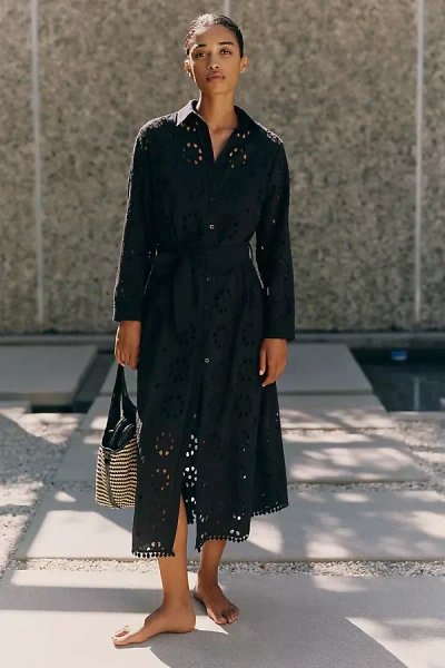 Sundays Laurel Linen Dress In Black
