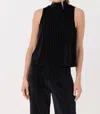 Sundays Leisla Mock Neck Top In Black In Black