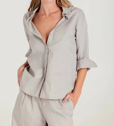 Sundays Linen Aspyn Shirt In Opalescent In Gray
