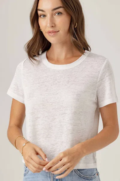 Sundays Linen Brother Tee In White