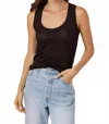 Sundays Linen Danny Tank In Black