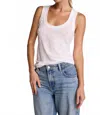Sundays Linen Danny Tank In White In White