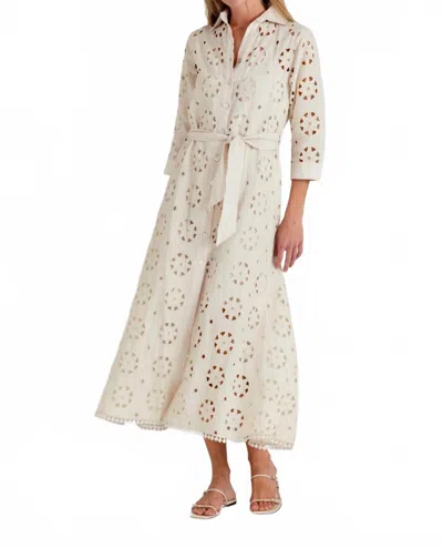 Sundays Linen Laurel Midi Dress In Moonbeam In Neutral