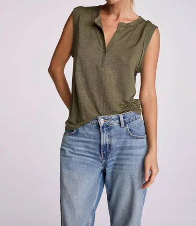 Sundays Linen Sky Tee In Olive