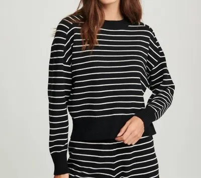 Sundays Lizz Sweater In Black/white Stripes In Multi
