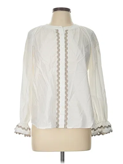 Pre-owned Sundays Long Sleeve Blouse In Ivory