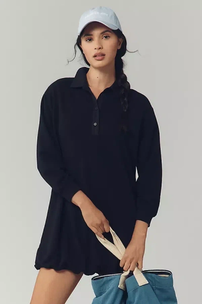 Sundays Long-sleeve Mini Dress In Black