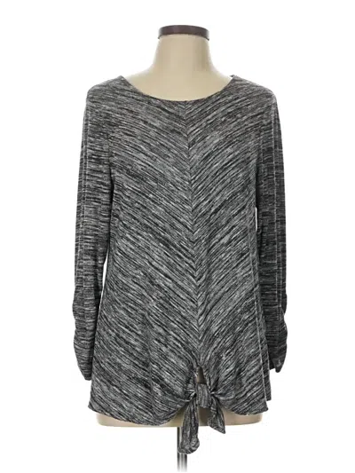 Pre-owned Sundays Long Sleeve Top Gray Crew Neck Tops